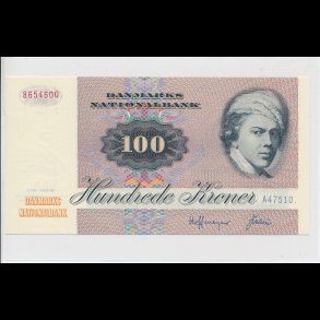 1975, 100 kroner, A4, seddel, S 142, 0,