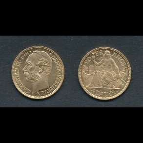 1905, Christian IX, Dansk Vestindien, 4 daler / 20 francs, 0 / 01,