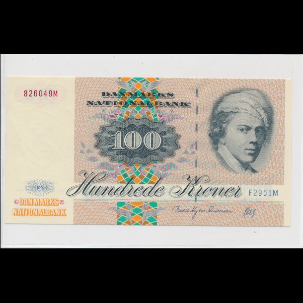 1995, 100 kroner, F2, seddel, S 143, 01,