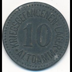 Kriegsgefangenen lager Altdamm, 10 pfennig