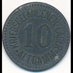Kriegsgefangenen lager Altdamm, 10 pfennig