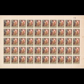 1919, Dannebrog hejses, helark, ufoldet, f� brune pletter i h�jre margin,