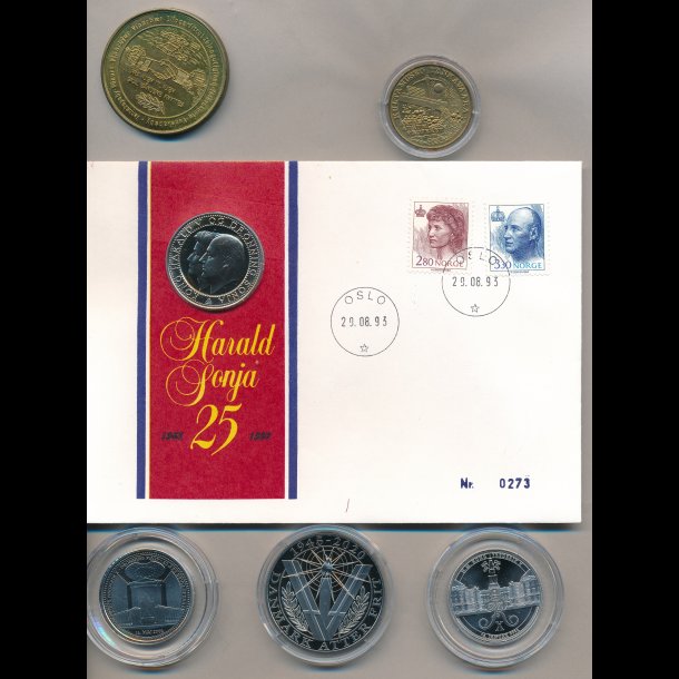 6 forskellige medaljer, A,