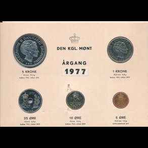 1977, Kgl m�nts�t, med �rstal, defekt pap,