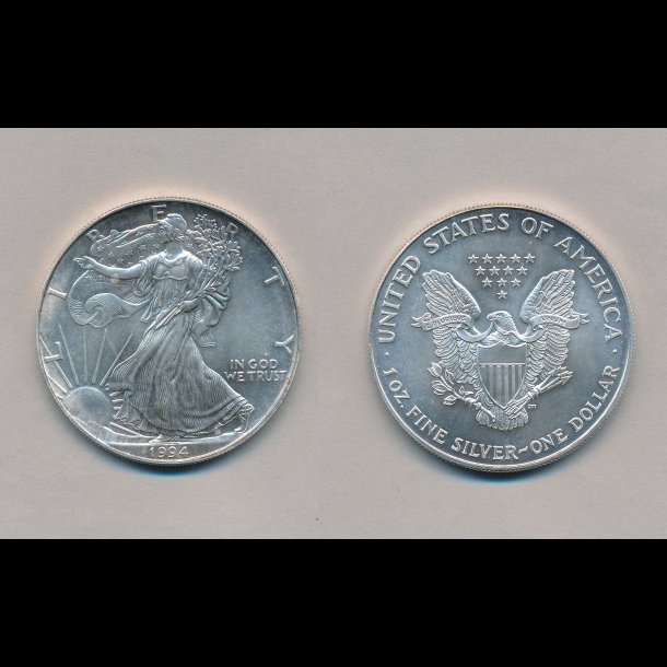 1994, USA, Silver eagle, 1 dollar, 1 oz, slvmnt,