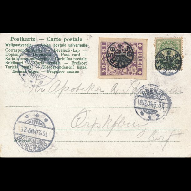 Stor samling julepostkort fra 1904 og fremad, ca 100 stk, grn mappe medflger, 5107,