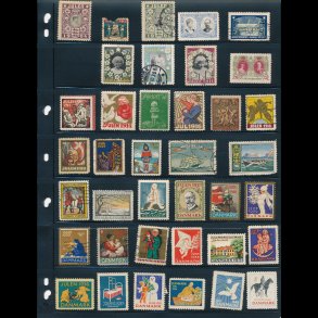 Samling julemrker, enkelt mrker, fra 1904 og fremad, samt meget andet, gr mappe medflger, 5108,