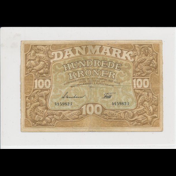1935, 100 kroner, seddel, 1,