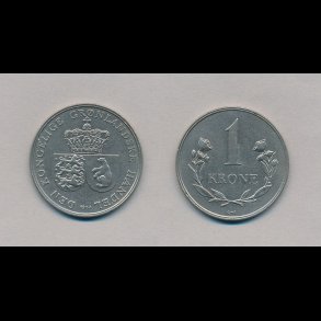1964, Grnland, 1 krone, 1+,