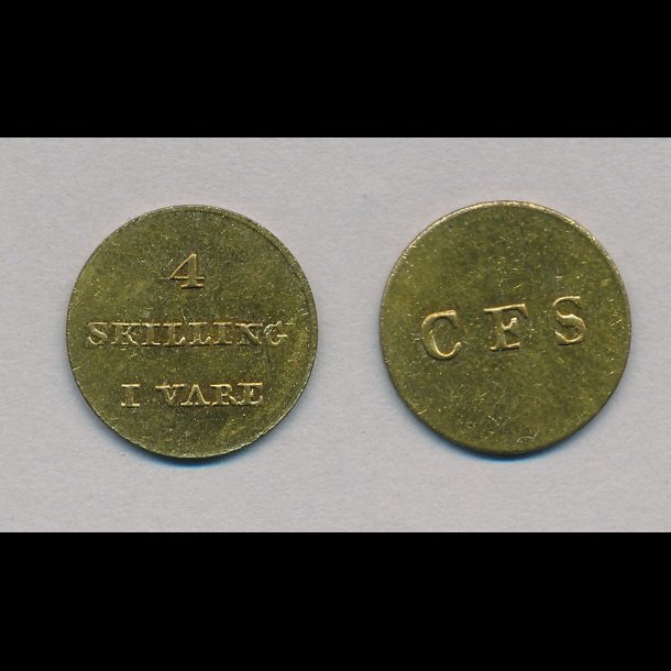 C.F. Siemsen,  4 skilling i vare, 0,