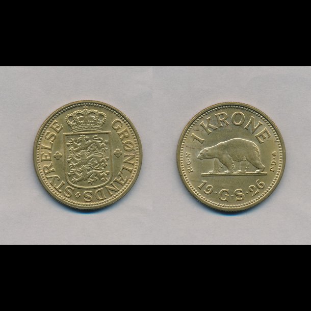 1926, Grnland, 1 krone, 01,