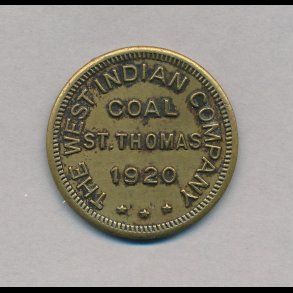 1920, The West Indian Compagny, Coal, St Thomas, 1+, let pudset,