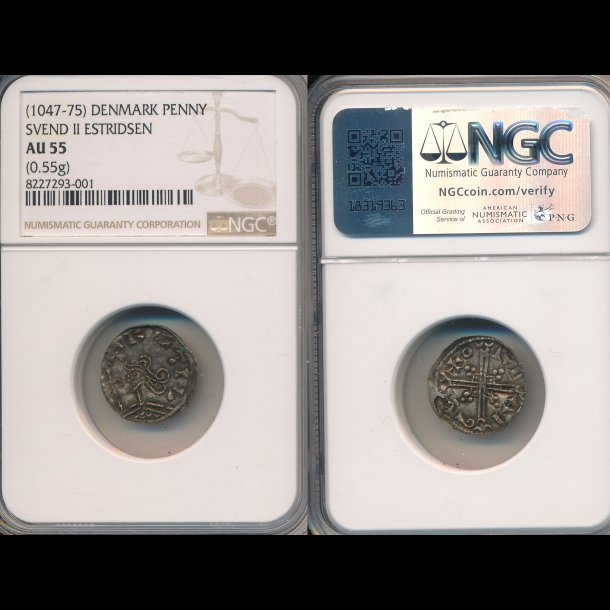 1047 - 1075, Sven Estridsen, penny, Ketil / Ribe, AU 55/UNC, /7-25