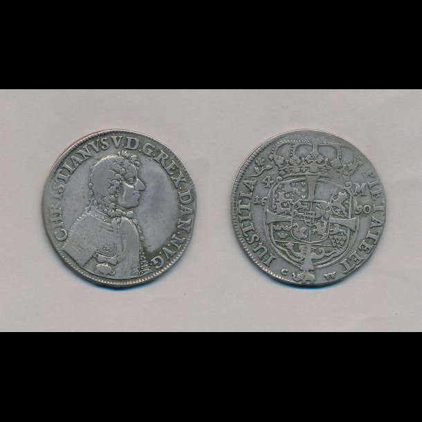 1690, Christian V, krone, bondedreng, H88, 1 (+), /7-25