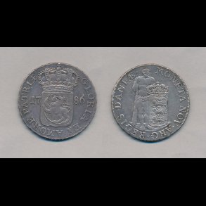 1786, Christian VII, Albertsdaler,1+, H 22B, 