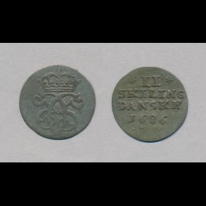 1686, Christian V, 2 skilling, 1, HS 4,