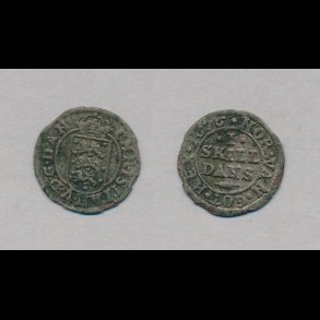 1676, Christian V, 1 skilling, H 75 A,