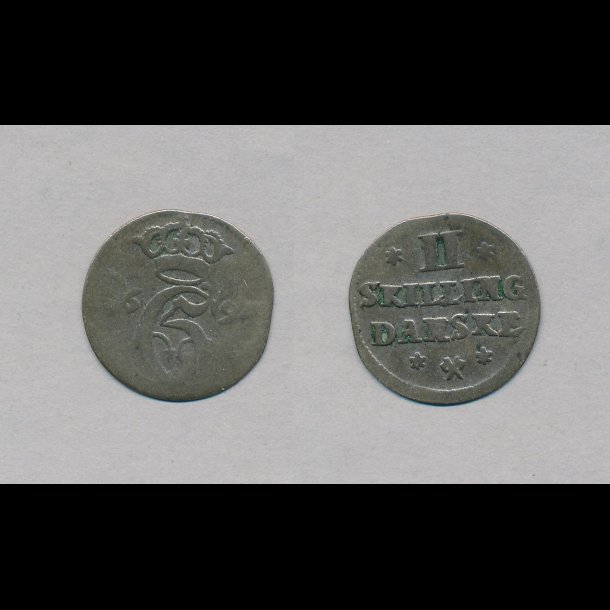 1694, Christian V, 2 skilling, 1,