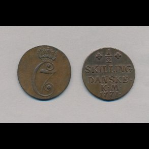 1771, Christian VII,  skilling,