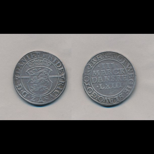 1560, Frederik II, speciedaler, 3 marck, 1(+), S5,