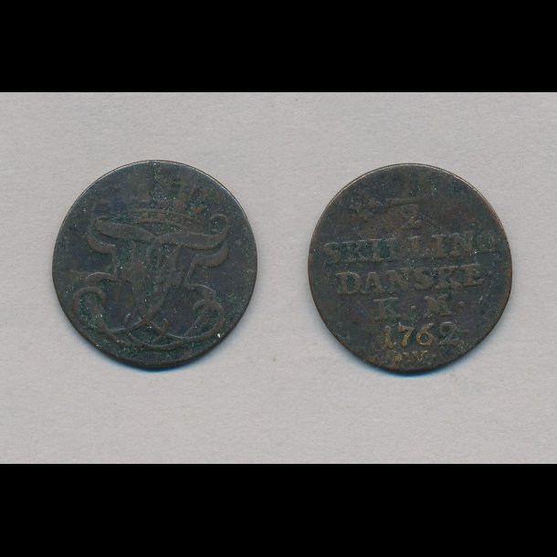 1762, Frederik V,  skilling, H 40 B,