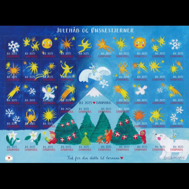 2025, Julehb og nskestjerner, selvklbende helark,