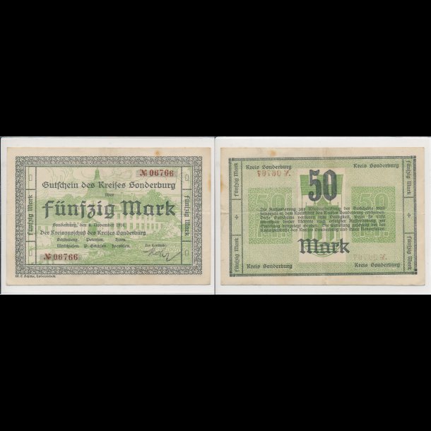 Kreis Sonderburg, 50 mark, 01,