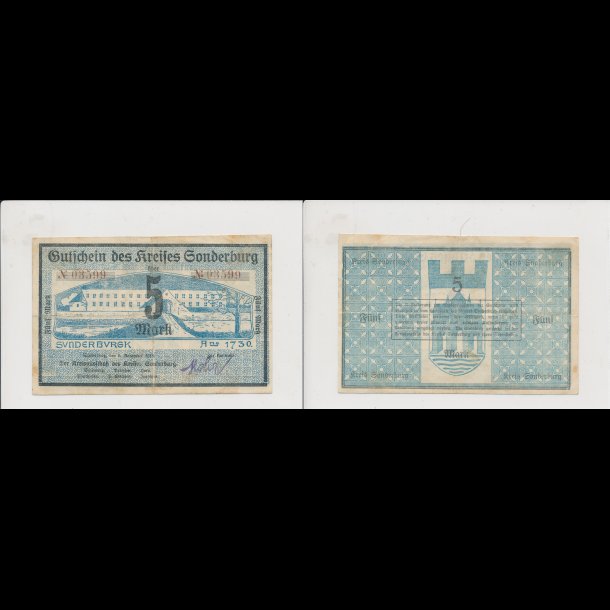 Kreis Sonderburg, 5 mark, 1,