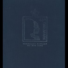 2004, Kongeligt Bryllup 14. Maj 2004, postpris 144.-kr, bl� omslag,