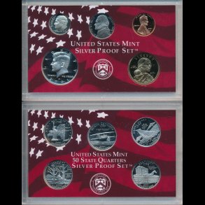 2001, USA, quarter mints�t, s�lv, inklusiv samlers�t, proof