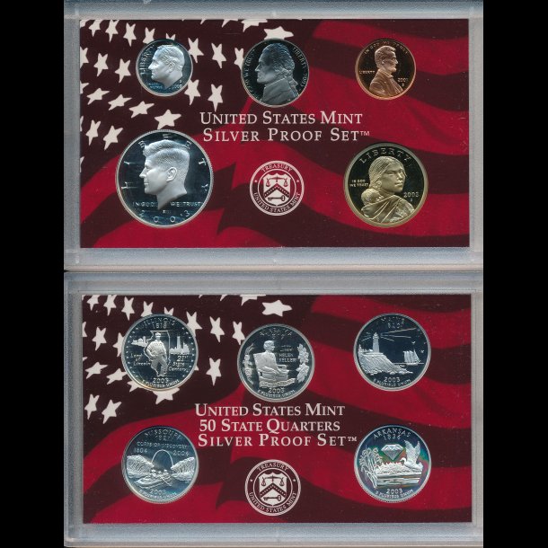 2003, USA, quarter mintst, slv, inklusiv samlerst, proof