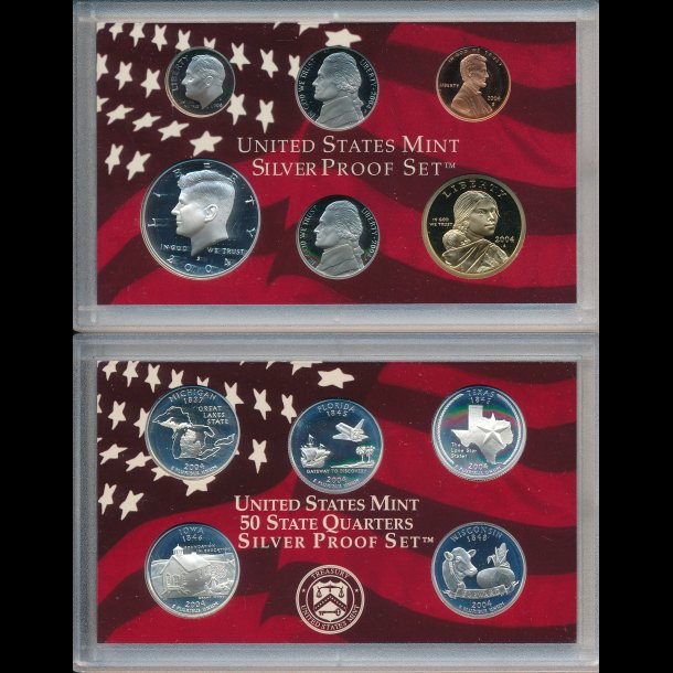 2004, USA, quarter mintst, slv, inklusiv samlerst, proof