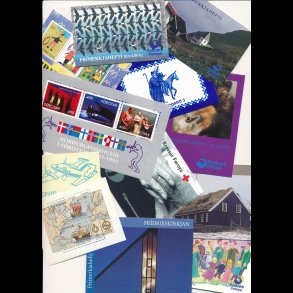 Stort parti Fr hfter og miniark, plydende ca 5.000,-kr, 5133, 11/25,