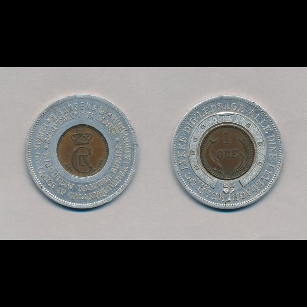 1902, N. Hansen &amp; Co, Fabrik og lager af galanterivarer, 1 re, lykkemnt,