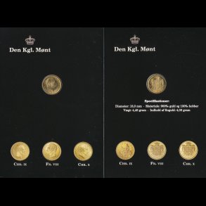 1917, Christian X, 10 kroner, guldmnt, i omslag fra Den Kongelige Mnt,