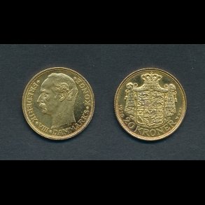 1910, Frederik VIII, 20 kroner, 01, pudset, guldmnt,