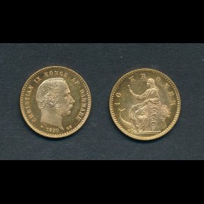 1890, Christian IX, 10 kroner, 0, guldmnt,