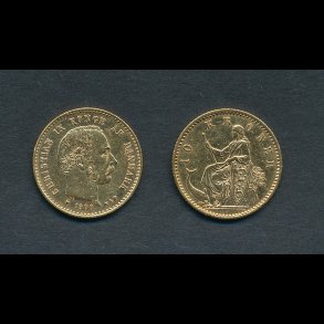 1900, Christian IX, 10 kroner, 1+, pudset, guldmnt,