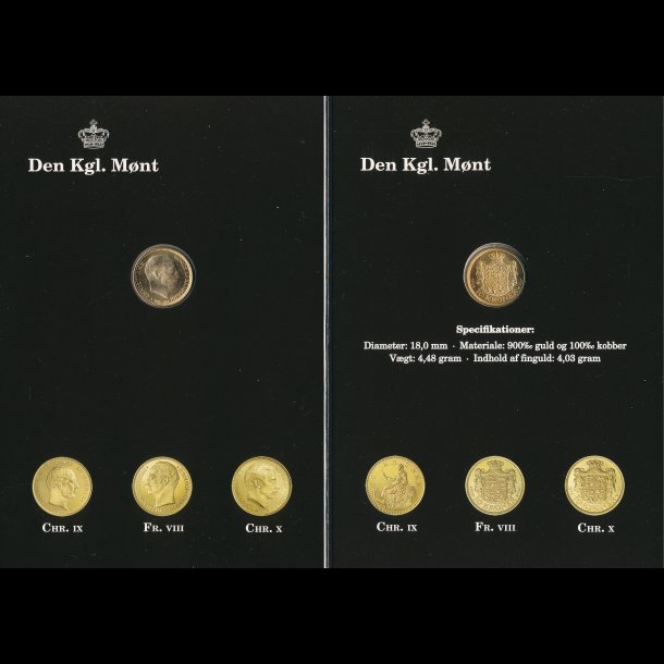 1913, Christian X, 10 kroner, 0, guldmnt, omslag fra DKM