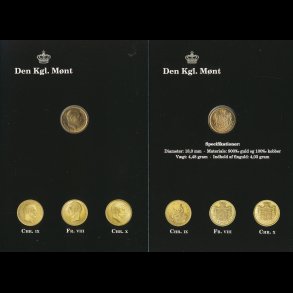 1917, Christian X, 10 kroner, 0, guldmnt, i omslag fra Den Kongelige Mnt, lbnr 2,