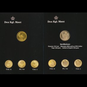 1913, Christian X, 20 kroner, 0, guldmnt, i omslag fra Den Kongelige Mnt,