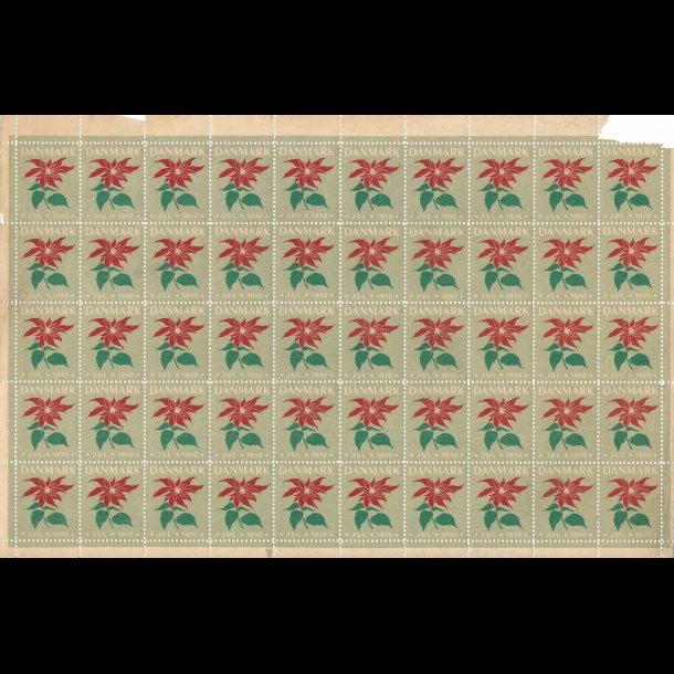 1950, Julestjerne, helark, ufoldet, meget beskadiget rand,