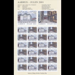 Aarhus julemrker i gavemappe, 2001 - 2021, flere af hver rgang, i brun ringbind, 5139,