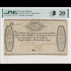 1814, 1 Rigsbank Daler, kvalitet 30, seddel, Pick A48, #11