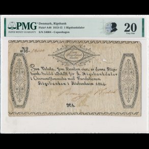 1814, 1 Rigsbank Daler, kvalitet 30, seddel, Pick A48, #11