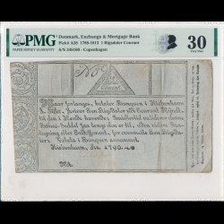 1790, En Rigsdaler Courant, kvalitet 20, seddel, Pick A28,  #11