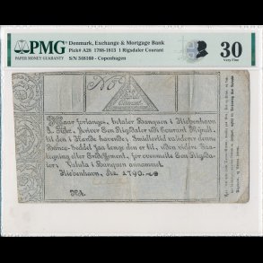 1790, En Rigsdaler Courant, kvalitet 20, seddel, Pick A28,  #11