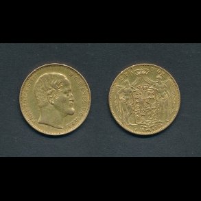 1857 FA, Frederik VII, 2 Frederik d'Or, Altona, H 1C, 13,25 g, 1+, (#4dec),