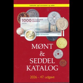 2026, Lille r�de m�nt og seddel katalog, 47. udgave,