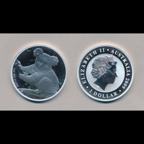 2009, Australien, Koala, 1 dollar, 1 oz, s�lvm�nt,